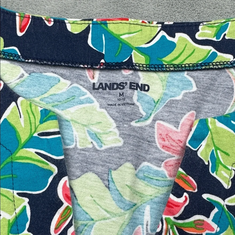 Lands' End Colorful Leaf Print Dress